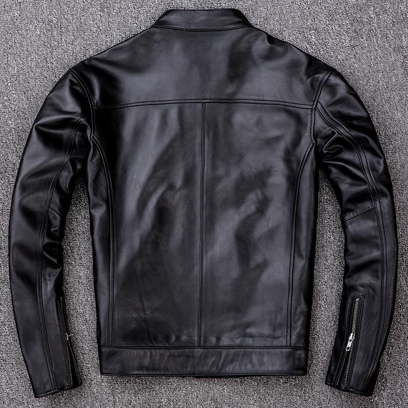 Men's Jackets Spring Natural Genuine Leather For Man Motorcycle Slim Male Coat Sheepskin Biker Fashion Clothing