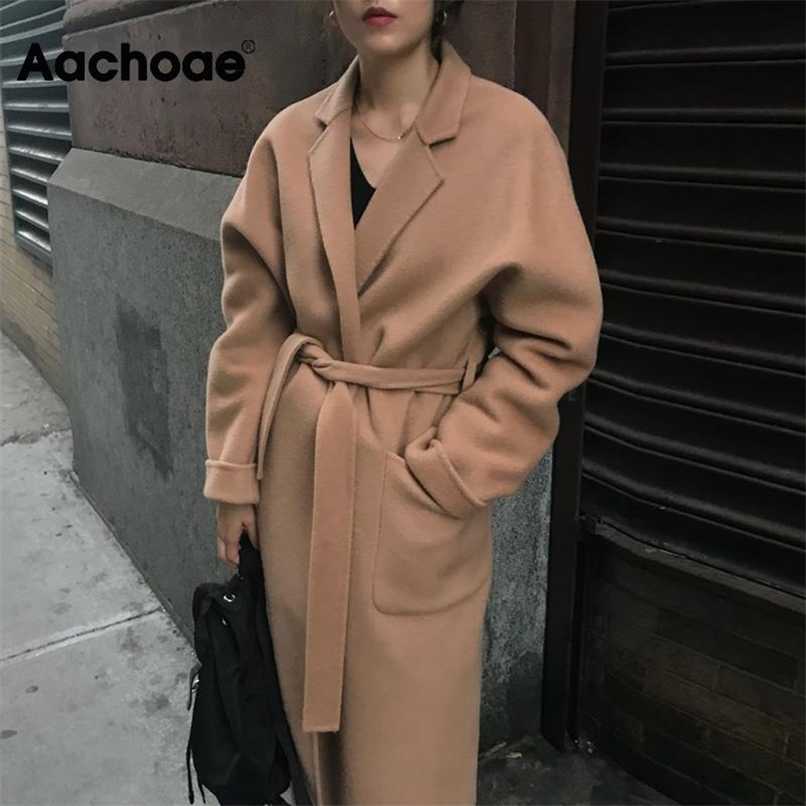 Aachoae Lady Solid Long Wool Coat Batwing Long Sleeve Elegant Office Jacket Female Turn Down Collar Casual Coat Women 211019, Camel
Aachoae Lady Solid Long Wool Coat Batwing Long Sleeve Elegant Office Jacket Female Turn Down Collar Casual Coat Women 211019, Camel