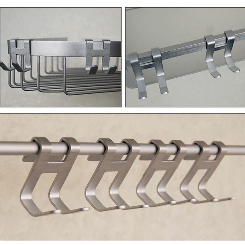 Space Aluminium Metals Shower Framellose Glass Door Hook Free Gat Towels rack Hanger Key holder Colors Bathroom Organizer