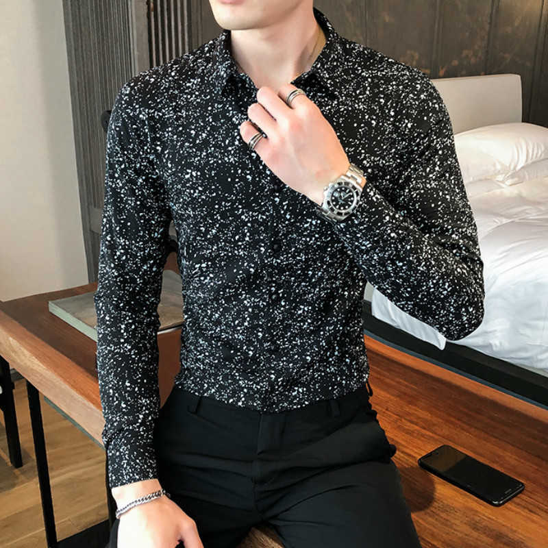 Floral Shirts Men Fashion Long Sleeve Slim Fit Casual Shirt Business Formal Dress Shirts Streetwear Party Tops Camisa Masculina 210527, Black
Floral Shirts Men Fashion Long Sleeve Slim Fit Casual Shirt Business Formal Dress Shirts Streetwear Party Tops Camisa Masculina 210527, Black