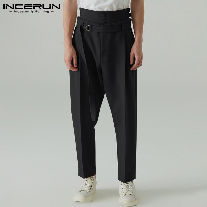 Men's Pants INCERUN Fashion Men High Waist Joggers Button Streetwear Casual Pantalon 2021 Pockets Loose Trousers With Belt S-5XL, Black
Men's Pants INCERUN Fashion Men High Waist Joggers Button Streetwear Casual Pantalon 2021 Pockets Loose Trousers With Belt S-5XL, Black
