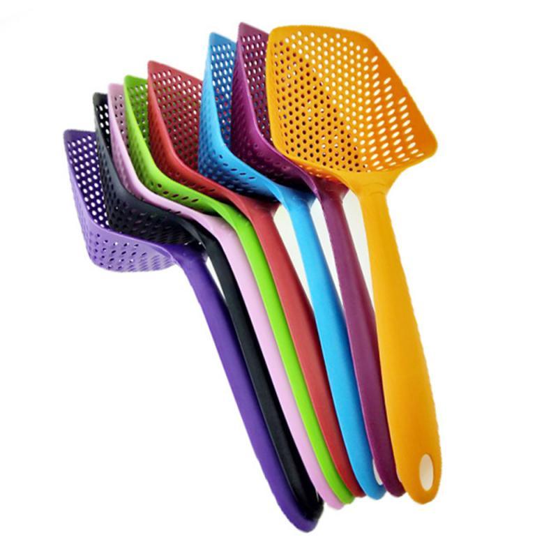1 PC Kitchen Nylon Soup Spoon Ladle Anti-scald Skimmer Strainer Fry Food Mesh Portable Filter Home Kitchen Accessories