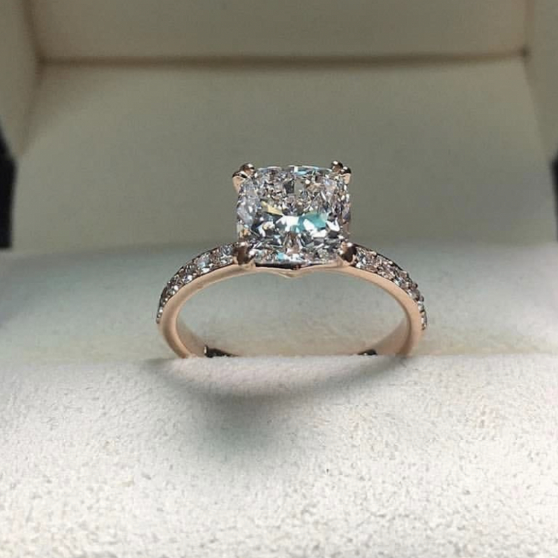 Real Solid 925 Sterling Silver Ring Luxury 2Ct Cushion cut Diamond stone Wedding Engagement Rings For Women Fine Jewelry gift
Real Solid 925 Sterling Silver Ring Luxury 2Ct Cushion cut Diamond stone Wedding Engagement Rings For Women Fine Jewelry gift
