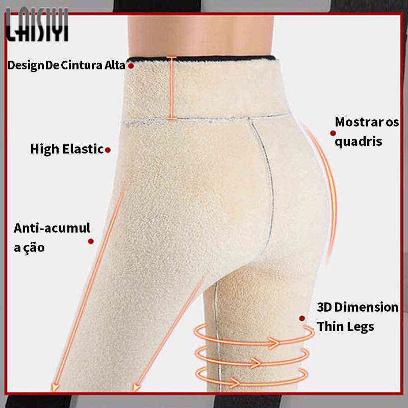 Winter Women's Leggings Plus Size 4XL 5XL Velvet Warm Pants High Waist Comfort pants Keep Flexible Leggin 211204