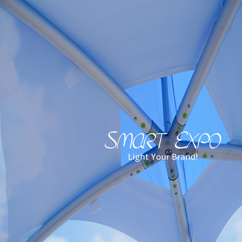 Outdoor Pentagram Canopy Arch Tent for Event Advertising Display with Customized Logo Printing Wheeled Bag Packing