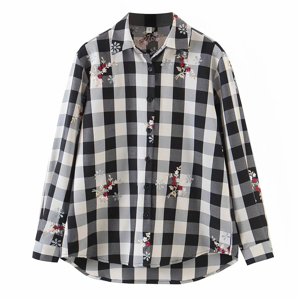 Spring Women Summer Plaid Embroidery Blouse Long Sleeve Tops Vintage Women Shirts Blusas Roupa Feminina 210520, Multi
Spring Women Summer Plaid Embroidery Blouse Long Sleeve Tops Vintage Women Shirts Blusas Roupa Feminina 210520, Multi