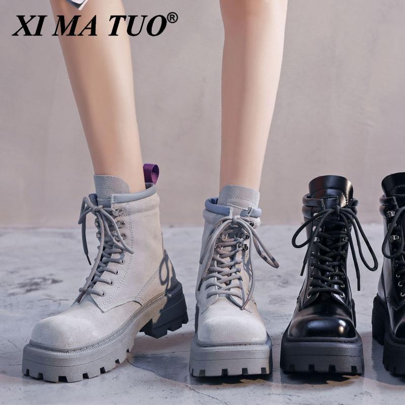 Boots Ankle For Women Fashion Thick Bottomed Designer Shoes Women's Platform Ladies 2021 Chunky Heels Booties Solid, Black
Boots Ankle For Women Fashion Thick Bottomed Designer Shoes Women's Platform Ladies 2021 Chunky Heels Booties Solid, Black