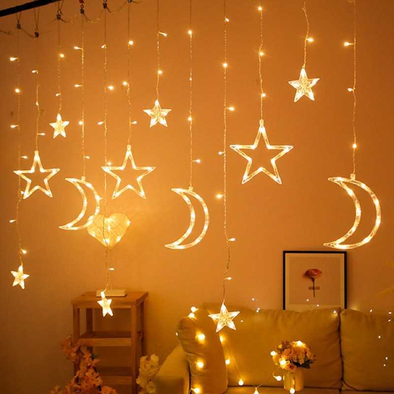 EID MUBARAK Moon Star LED Lights Pendant Ramadan Mubarak Decoration Ramadan Islam Muslim Event Party Supplies Eid Decoration 210610
EID MUBARAK Moon Star LED Lights Pendant Ramadan Mubarak Decoration Ramadan Islam Muslim Event Party Supplies Eid Decoration 210610