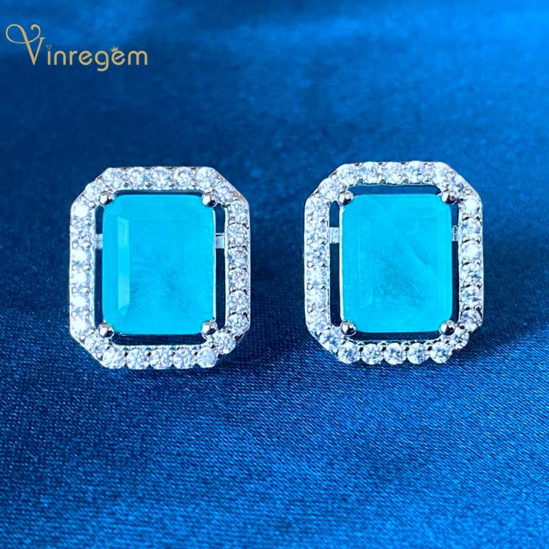 Stud Vinregem 100% 925 Sterling Silver Paraiba Tourmaline Diamonds Gemstone Wedding Party Earrings Ear Studs Fine Jewelry Wholesale, Golden;silver
Stud Vinregem 100% 925 Sterling Silver Paraiba Tourmaline Diamonds Gemstone Wedding Party Earrings Ear Studs Fine Jewelry Wholesale, Golden;silver