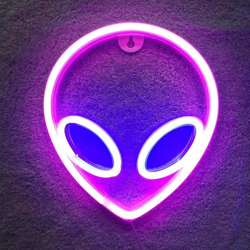Night Lights Neon Sign Alien Face Shape Wall Button Lighting Home Children's Room Saucerman Lamps Xmas Party Vacation Art Decor
Night Lights Neon Sign Alien Face Shape Wall Button Lighting Home Children's Room Saucerman Lamps Xmas Party Vacation Art Decor