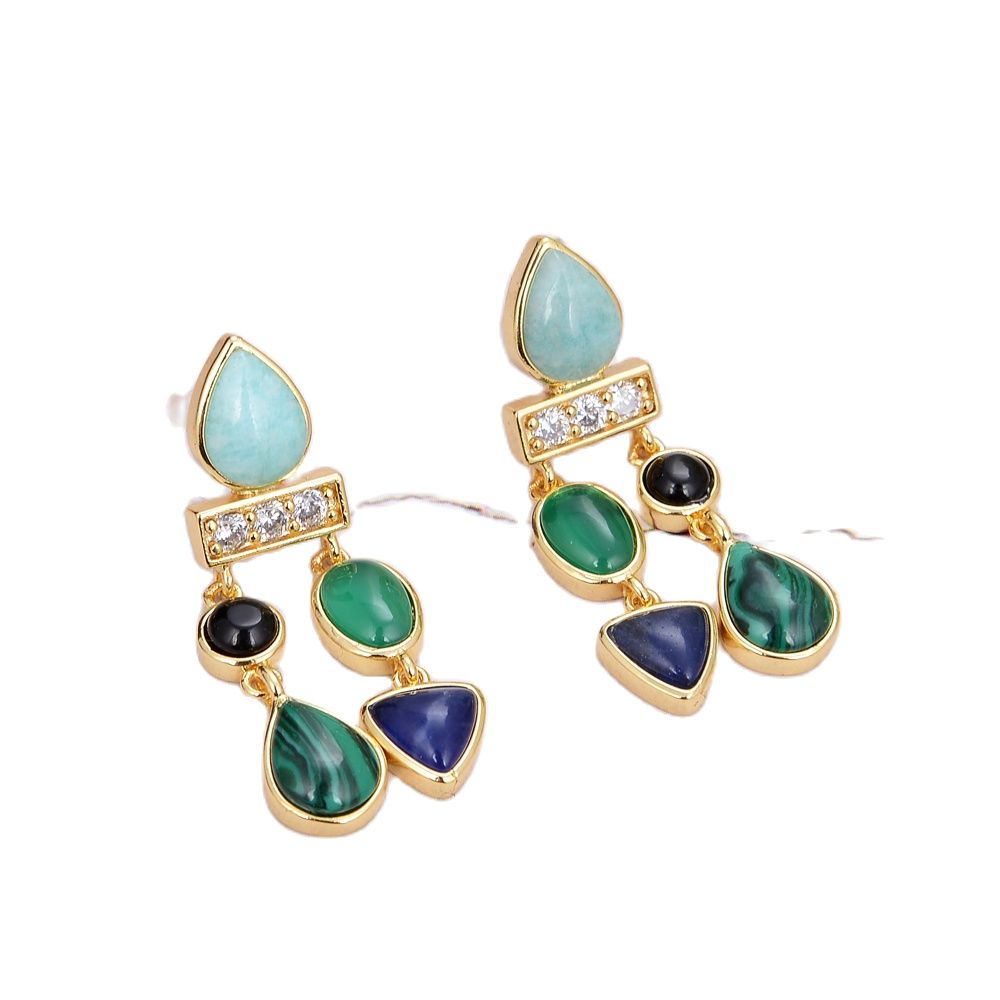 GuaiGuai Jewelry Amazonites Malachites Sodalites Agates Onyx Dangle Stud Earrings Handmade For Women Real Gems Stone Lady Fashion Jewellry
GuaiGuai Jewelry Amazonites Malachites Sodalites Agates Onyx Dangle Stud Earrings Handmade For Women Real Gems Stone Lady Fashion Jewellry