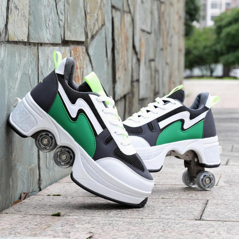 Hot Shoes Casual Sneakers Walk+Skates Deform Wheel Skates for Adult Men Women Unisex Couple Childred Runaway Skates Four-wheeled 222, Black
Hot Shoes Casual Sneakers Walk+Skates Deform Wheel Skates for Adult Men Women Unisex Couple Childred Runaway Skates Four-wheeled 222, Black