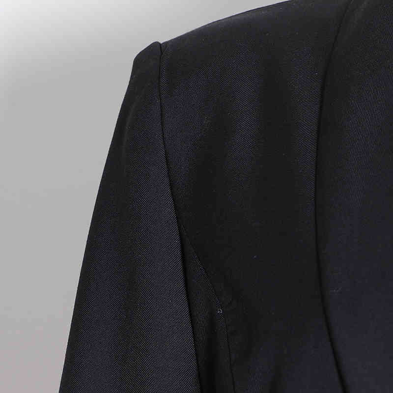 VGH Patchwork Tassel Casual Women's Blazer Notched Long Sleeve Hollow Out Black Tops Female Fashion New Clothing Autumn 210421