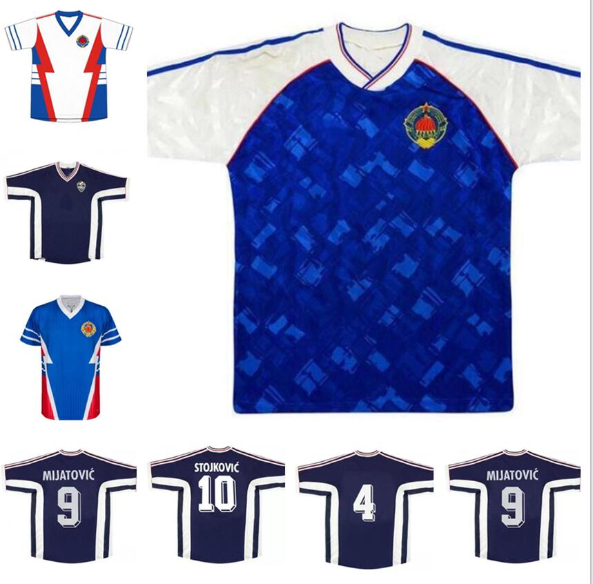 World Cup 1990 1991 Yugoslavia retro Soccer Jersey 1998 1999 2000 home blue away white #9 MILOSEVIC #10 STOJKOVIC Vintage Classic Football Shirts thai quality
World Cup 1990 1991 Yugoslavia retro Soccer Jersey 1998 1999 2000 home blue away white #9 MILOSEVIC #10 STOJKOVIC Vintage Classic Football Shirts thai quality