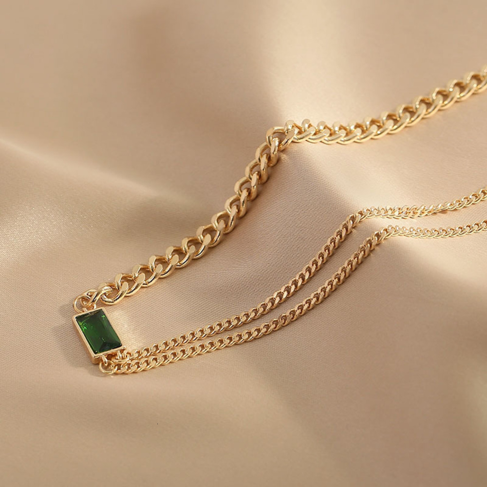 emerald crystal clavicle chain New fashion girl trend cel homesick double layer neck chain versatile Fashion Necklace, White
emerald crystal clavicle chain New fashion girl trend cel homesick double layer neck chain versatile Fashion Necklace, White
