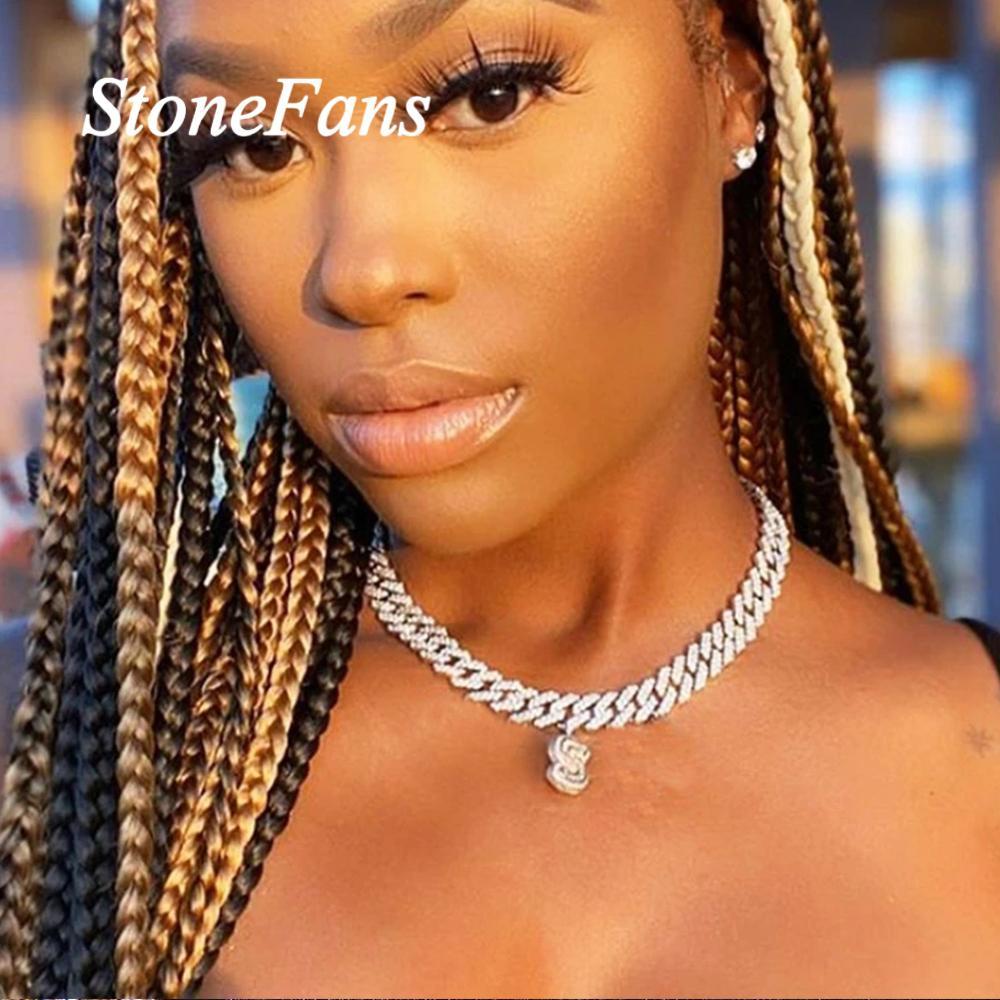 Stonefans Miami Cuban Chain Baguette Initial Necklace A-Z Choker for Women Hip Hop Iced Out Cuban Necklace Alphabet Pendant X0509
Stonefans Miami Cuban Chain Baguette Initial Necklace A-Z Choker for Women Hip Hop Iced Out Cuban Necklace Alphabet Pendant X0509