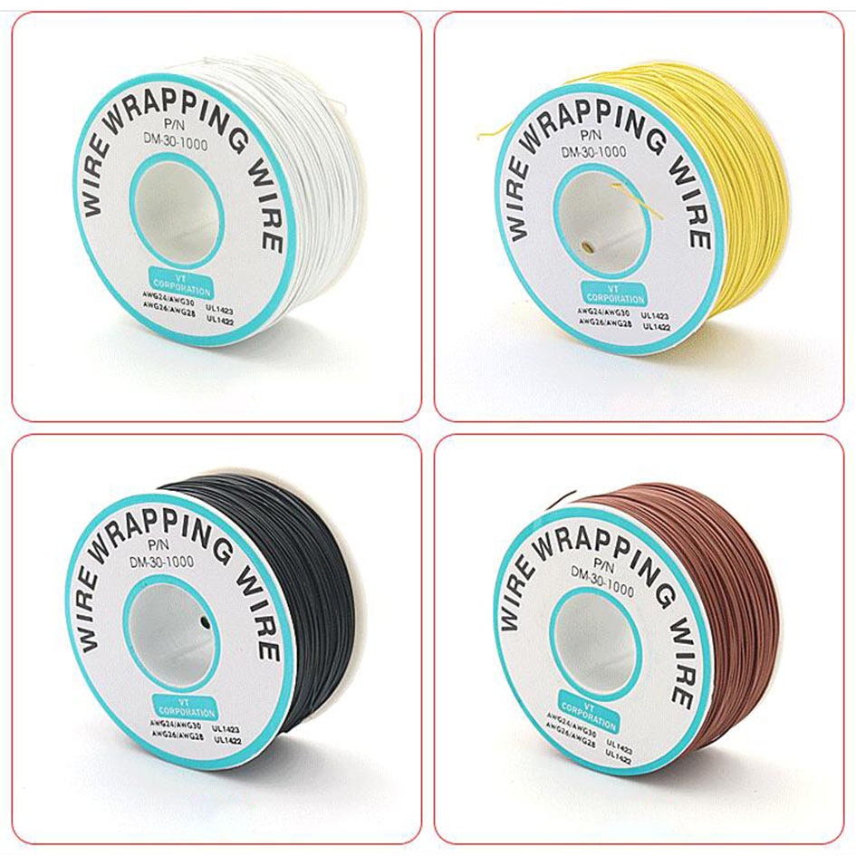 Colourful 250 Meter Circuit Board PCB Jump Line Copper Fly OK Wire Wrapping Wire Wholesale