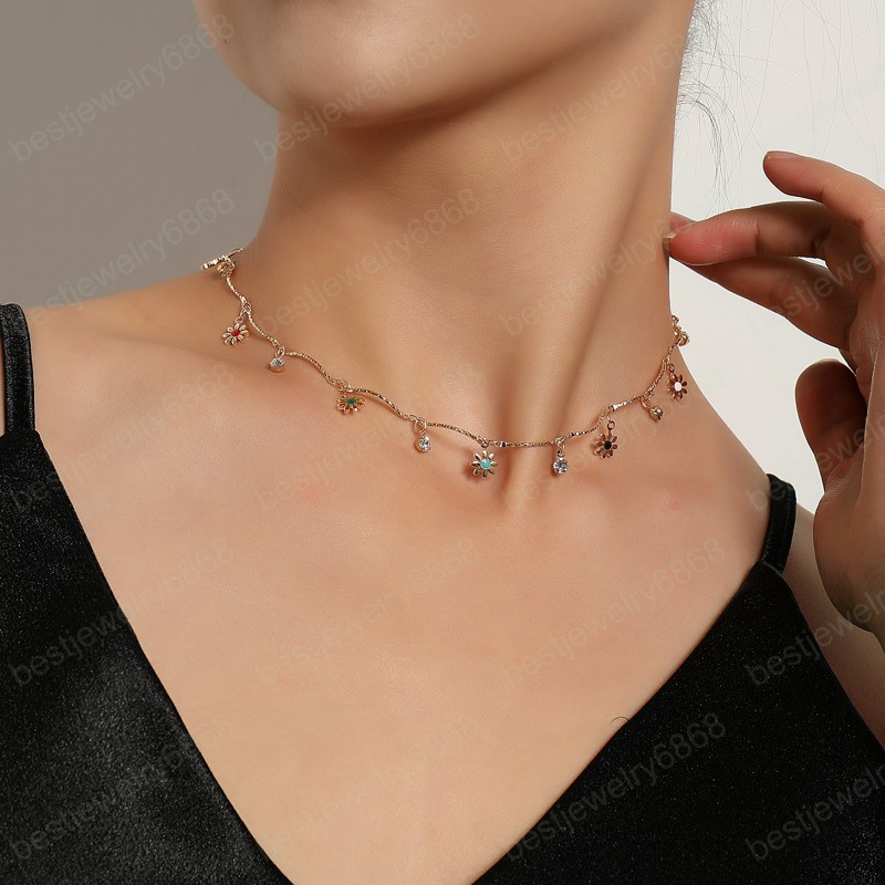 Bohemian Chain Necklace For Women Gold Color Crystal Painted Flower Beads Choker Necklaces Fashion Jewelry
Bohemian Chain Necklace For Women Gold Color Crystal Painted Flower Beads Choker Necklaces Fashion Jewelry