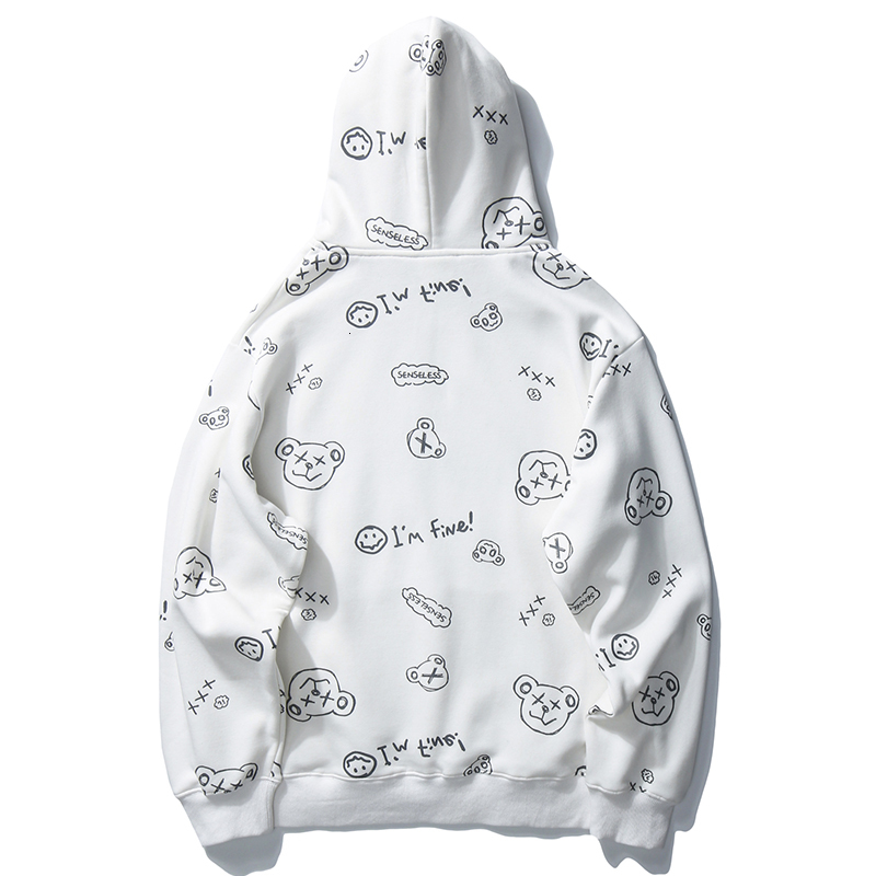 men's hoodies & sweatshirts aolamegs hip hop hoodie male handsome printing bear streetwear casual fall snug high street velour p67k, Black
men's hoodies & sweatshirts aolamegs hip hop hoodie male handsome printing bear streetwear casual fall snug high street velour p67k, Black