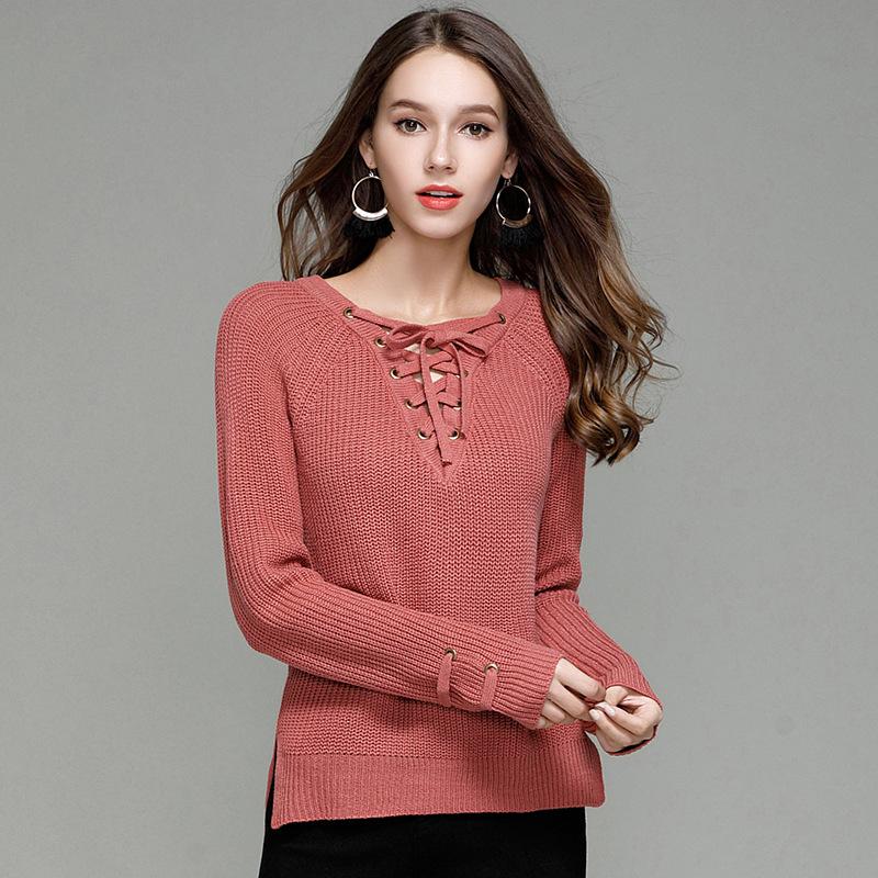 Women' Autumn / Winter Casual Oversize Jumper OL Commute Belt Neck Sexy V-Neck Long Sleeve Sweater Sweaters, Brown
Women' Autumn / Winter Casual Oversize Jumper OL Commute Belt Neck Sexy V-Neck Long Sleeve Sweater Sweaters, Brown