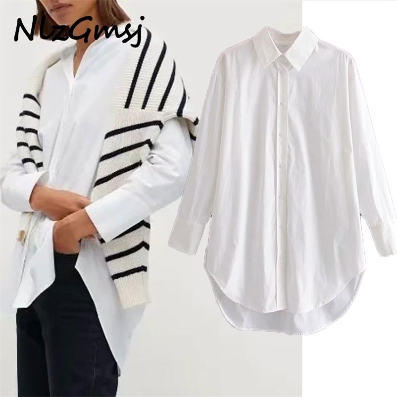 Women White Oversized Long Shirts Sleeve Solid Turn Down Collar Elegant Office Ladies Casual Tops 210628, As picture
Women White Oversized Long Shirts Sleeve Solid Turn Down Collar Elegant Office Ladies Casual Tops 210628, As picture