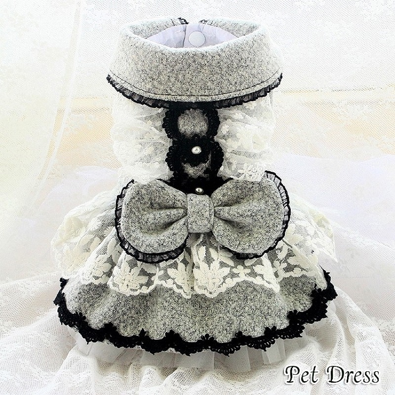 Handmade Winter Dog Apparel Coat Pet Clothes Dress Vintage Grey Good Warm Thick Woolen Lace Holiday Party Traveling Poodle Maltese Girl, Gray
Handmade Winter Dog Apparel Coat Pet Clothes Dress Vintage Grey Good Warm Thick Woolen Lace Holiday Party Traveling Poodle Maltese Girl, Gray