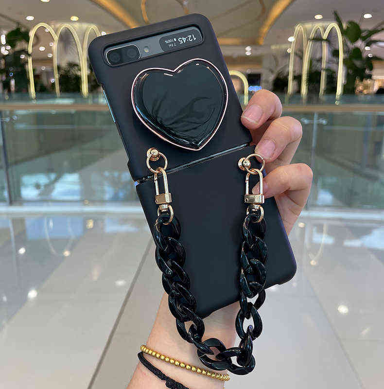 Bracelet Chain for Samsung Z Flip 3 Folding Phone Case with Heart Mobile Phone Holder for Samsung Galaxy Z Flip 5G Conque Y1028
Bracelet Chain for Samsung Z Flip 3 Folding Phone Case with Heart Mobile Phone Holder for Samsung Galaxy Z Flip 5G Conque Y1028
