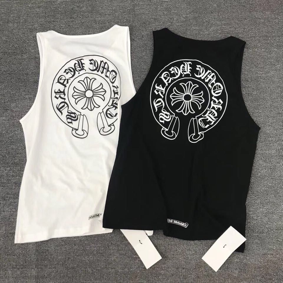 hearts chrom new Chome heart 2021 fashion brand summer loose crosin horseshoe cross letter print men's and women's sleeveless vest T-shirt, White;black
hearts chrom new Chome heart 2021 fashion brand summer loose crosin horseshoe cross letter print men's and women's sleeveless vest T-shirt, White;black