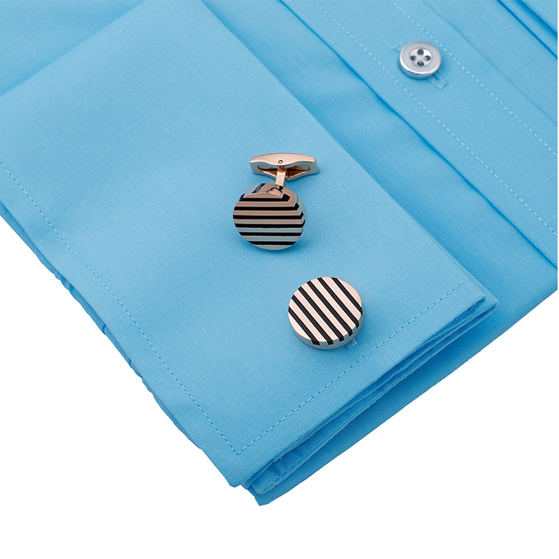 Business Gifts Rose Gold Cuff Links Enamel Cufflinks Men039s suit luxury cufflink wifh gift box