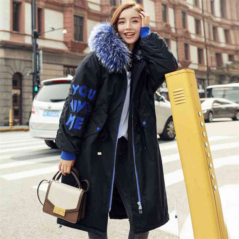 Arrival Korea Fashion Women Winter Jacket Padded Warm Coat Fur Collar Hooded Casual Parkas Thicken Coats D275 210512