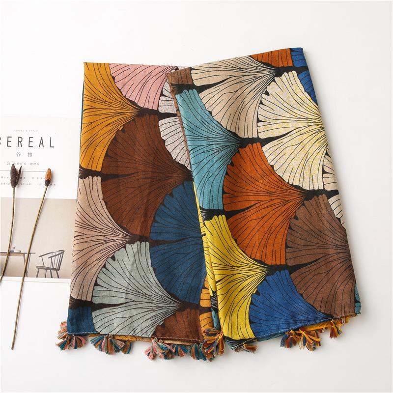 Scarves Ladies Fashion Yellow Ginkgo Floral Tassel Viscose Shawl Scarf Women High Quality Hijabs And Wraps Stole Bufandas Muslim Snood
Scarves Ladies Fashion Yellow Ginkgo Floral Tassel Viscose Shawl Scarf Women High Quality Hijabs And Wraps Stole Bufandas Muslim Snood