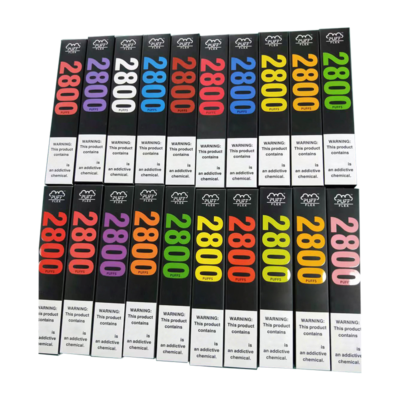 E cigarettes PuffBar Flex 2800 Disposable Vape bars Kits 20 colors 1500mAh Battery 10ml Prefilled Cartridges Puff Bar
E cigarettes PuffBar Flex 2800 Disposable Vape bars Kits 20 colors 1500mAh Battery 10ml Prefilled Cartridges Puff Bar