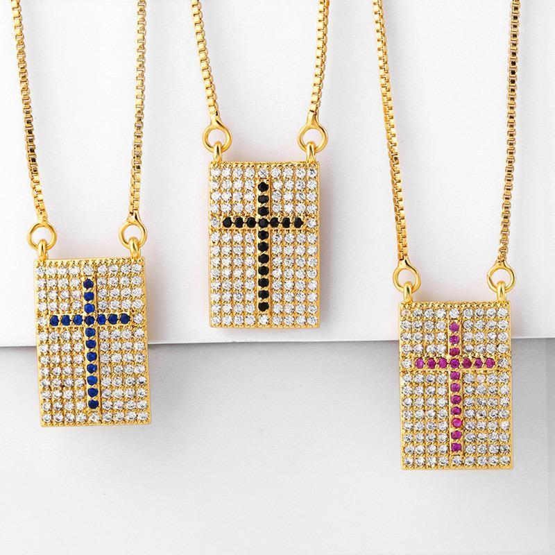 Est Geometric Cross Necklace Pendant Sliver Men Zircon Rainbow Jesus- Woman Long Activities Male Gift Jewelry Chains
Est Geometric Cross Necklace Pendant Sliver Men Zircon Rainbow Jesus- Woman Long Activities Male Gift Jewelry Chains