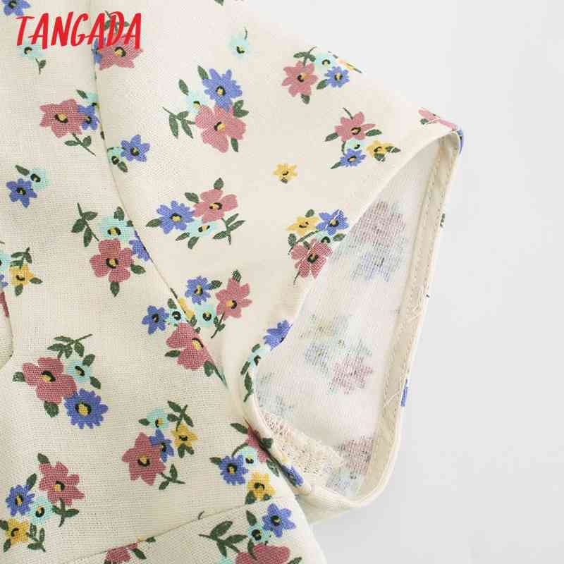 Women Retro Print Crop Short Sleeve Summer Chic Female Sexy Slim Shirt Tops 5Z98 210416