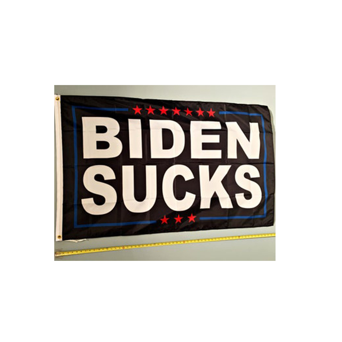 Biden Sucks 3x5ft Flags 100D Polyester Banners Indoor Outdoor Vivid Color High Quality With Two Brass Grommets
Biden Sucks 3x5ft Flags 100D Polyester Banners Indoor Outdoor Vivid Color High Quality With Two Brass Grommets