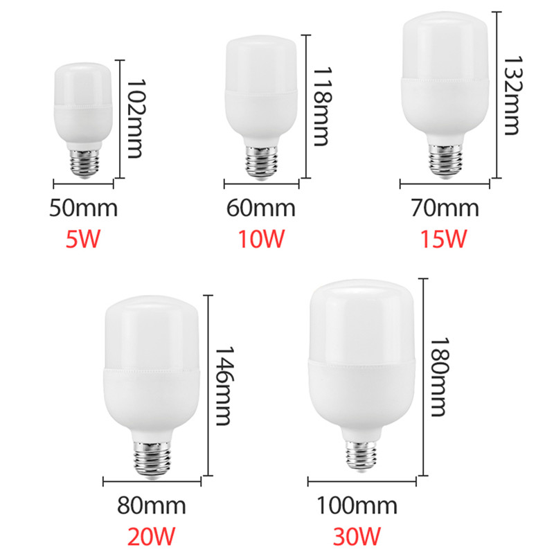 6pcs/Lot LED Bulb E27 10W 15W 20W 30W No Flicker 220V Energy Saving Lamp Light Lampada LEDs Spotlight Table lights Lamps