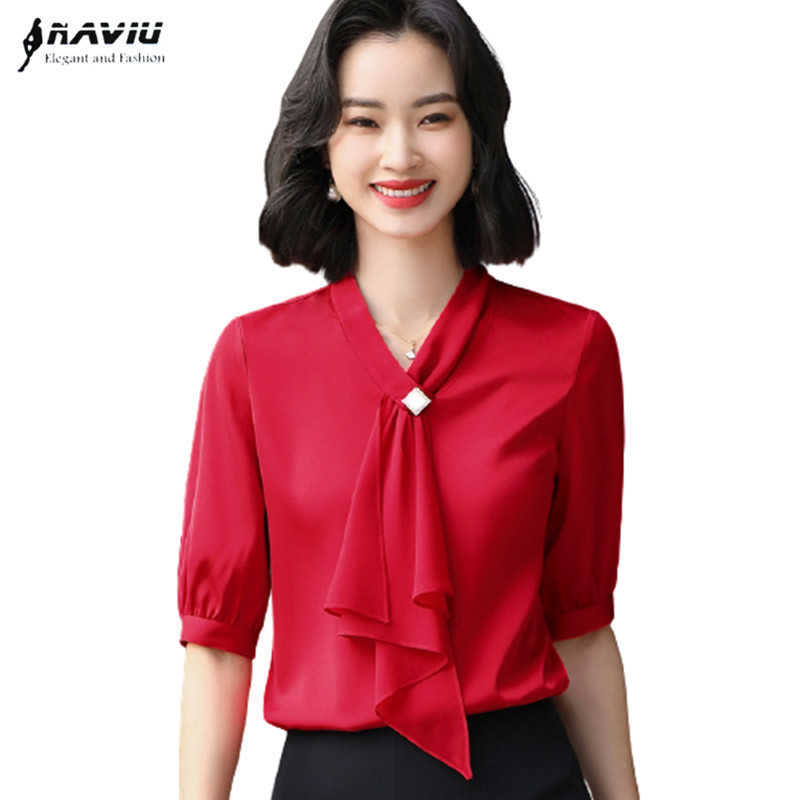 Fashion Temperament Chiffon Shirt Women Summer Ruffles Streamer Half Sleeve Formal Blouses Office Ladies Work Tops 210604, Red
Fashion Temperament Chiffon Shirt Women Summer Ruffles Streamer Half Sleeve Formal Blouses Office Ladies Work Tops 210604, Red