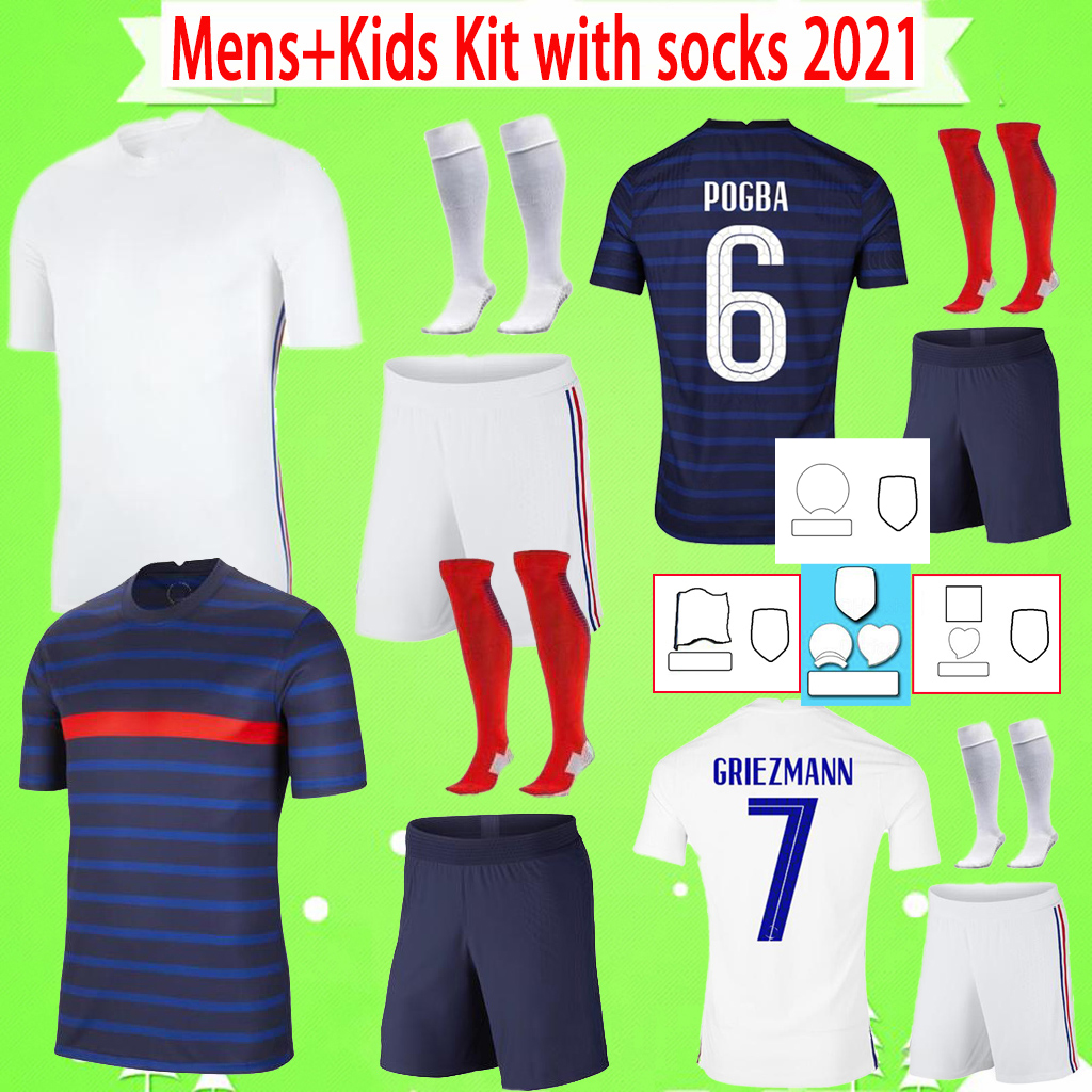 Mens + Kids Kit with socks 2020 2021 child soccer jerseys boys set MBAPPE maillot de foot HERNANDEZ VARANE GIROUD THAUVIN KANTE POGBA football shirts Adult suit, 2020 2021 with socks
Mens + Kids Kit with socks 2020 2021 child soccer jerseys boys set MBAPPE maillot de foot HERNANDEZ VARANE GIROUD THAUVIN KANTE POGBA football shirts Adult suit, 2020 2021 with socks