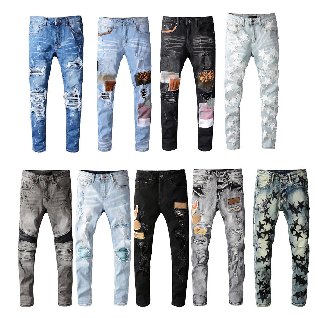 Mens Jeans Skinny Distress Ripped Destroyed Stretch Biker Denim white Black Blue Slim Fit Hip Hop Pants For Men size 28-40 Top Quality, Extra postage;no ship
Mens Jeans Skinny Distress Ripped Destroyed Stretch Biker Denim white Black Blue Slim Fit Hip Hop Pants For Men size 28-40 Top Quality, Extra postage;no ship