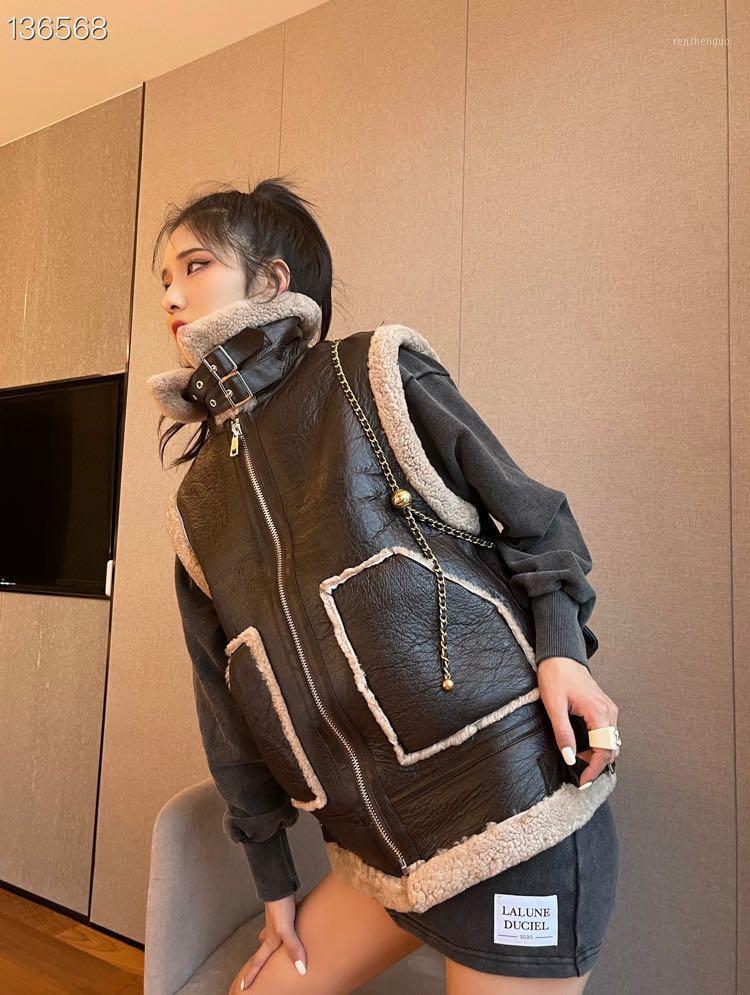 Women' Vests Rk481 Fashion Women Coats & Jackets 2021 Runway Luxury European Design Party Style Clothing, Brown
Women' Vests Rk481 Fashion Women Coats & Jackets 2021 Runway Luxury European Design Party Style Clothing, Brown