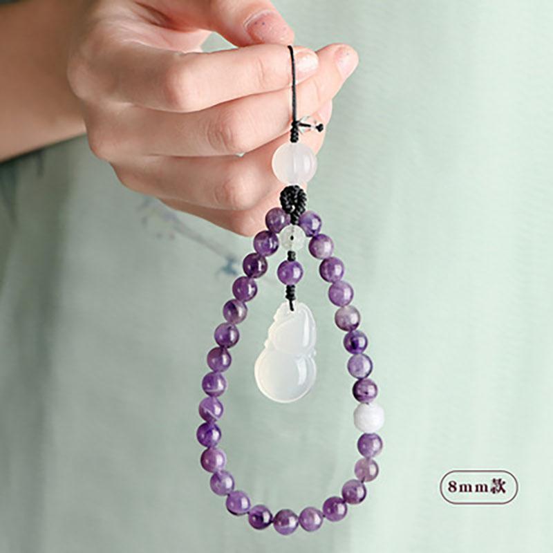 Beaded, Strands Chinese Style Mobile Phone Lanyard Creative Original Ore Dream Amethyst Short Pendant Art Wrist Rope Female Models
Beaded, Strands Chinese Style Mobile Phone Lanyard Creative Original Ore Dream Amethyst Short Pendant Art Wrist Rope Female Models