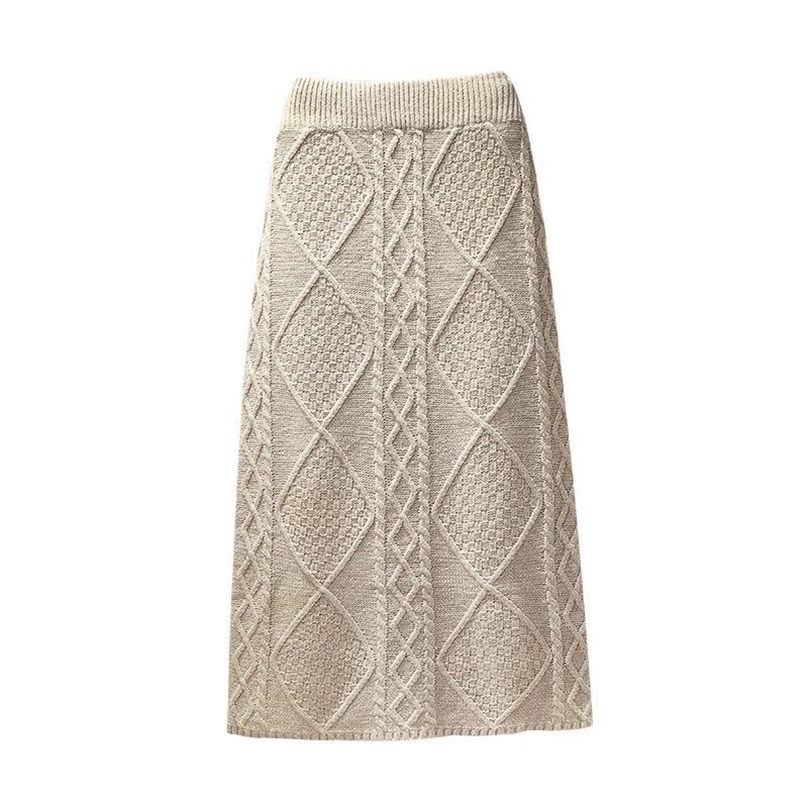 Autumn Winter Women Skirt High Quality Retro Rhombic Plaids Twisted Knitted Elegant Waist Slim Long 211109, Coffee
Autumn Winter Women Skirt High Quality Retro Rhombic Plaids Twisted Knitted Elegant Waist Slim Long 211109, Coffee