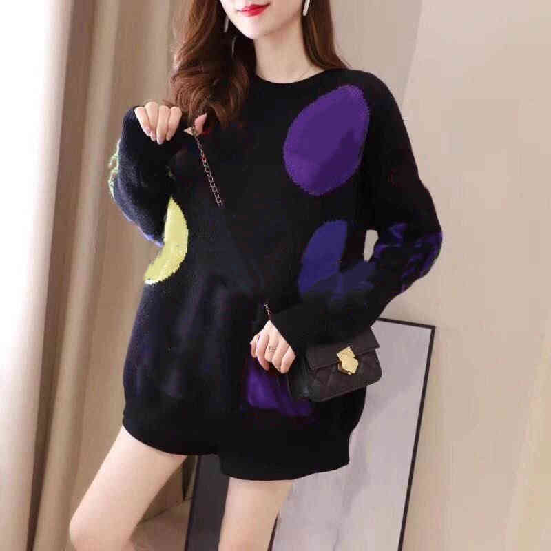 Women's Sweaters round Jacquard sweater neck mixed-color knit pullover warm and loose couples trend frontier very recognizable OIDL, Desiccant
Women's Sweaters round Jacquard sweater neck mixed-color knit pullover warm and loose couples trend frontier very recognizable OIDL, Desiccant