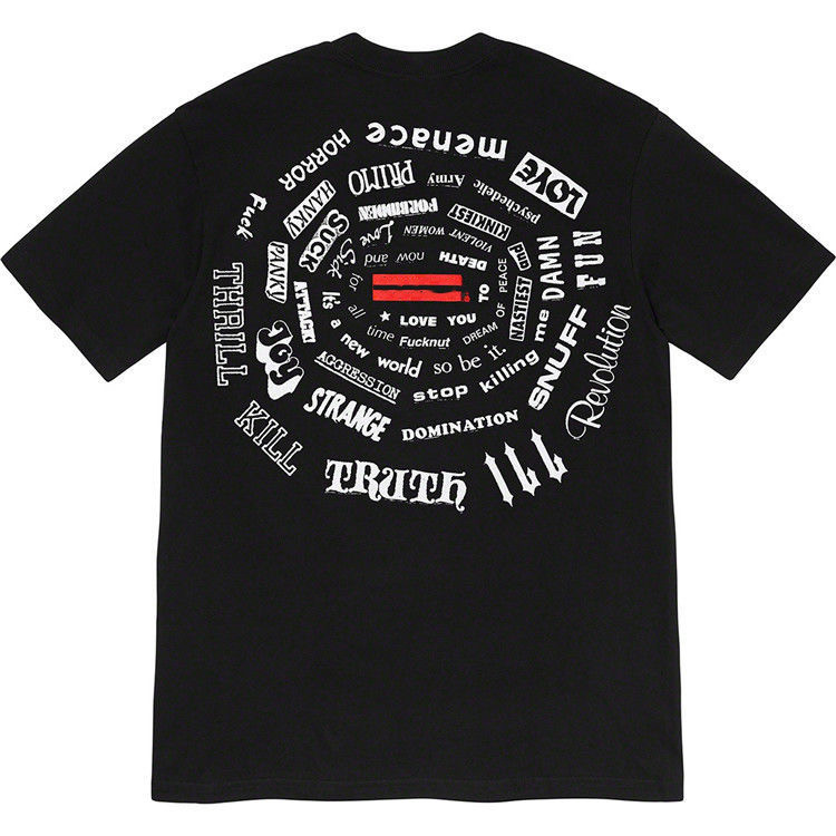 Designer Sup Tee 21SS Spiral pattern swirl letter small red label logo short-sleeved T-shirt, White
Designer Sup Tee 21SS Spiral pattern swirl letter small red label logo short-sleeved T-shirt, White