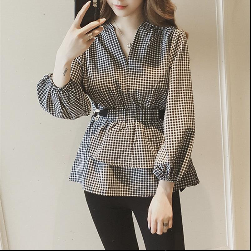 v neck striped casual women shirt long sleeve slim waist korean blouses femininas blusas, White
v neck striped casual women shirt long sleeve slim waist korean blouses femininas blusas, White