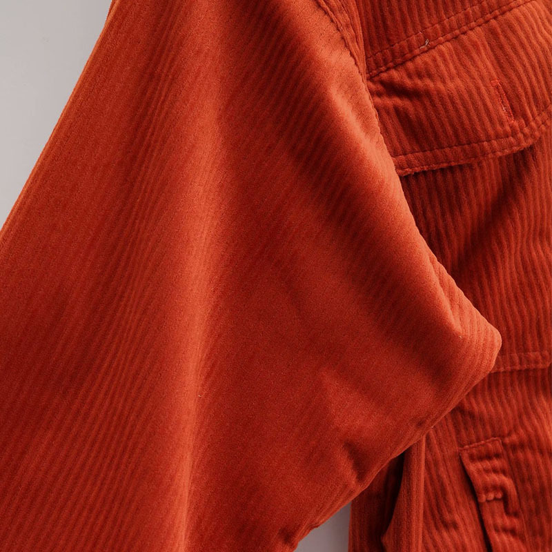 Fall Style Lapel Single-breasted Corduroy Casual Woman's Jacket Harajuku Simple Tooling Style Long Sleeve Chic Female Coat 210507