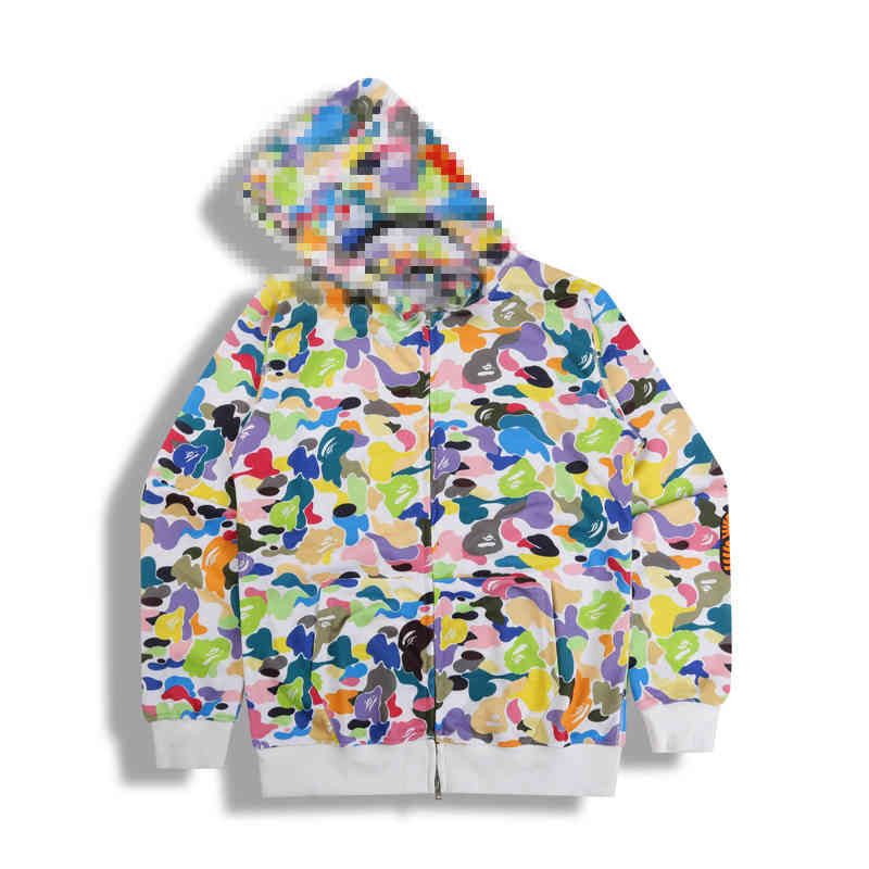 2021 autumn Hoodie fashion brand ape candy camouflage shark men's and women's hooded zipper sweater jacket, Beige
2021 autumn Hoodie fashion brand ape candy camouflage shark men's and women's hooded zipper sweater jacket, Beige