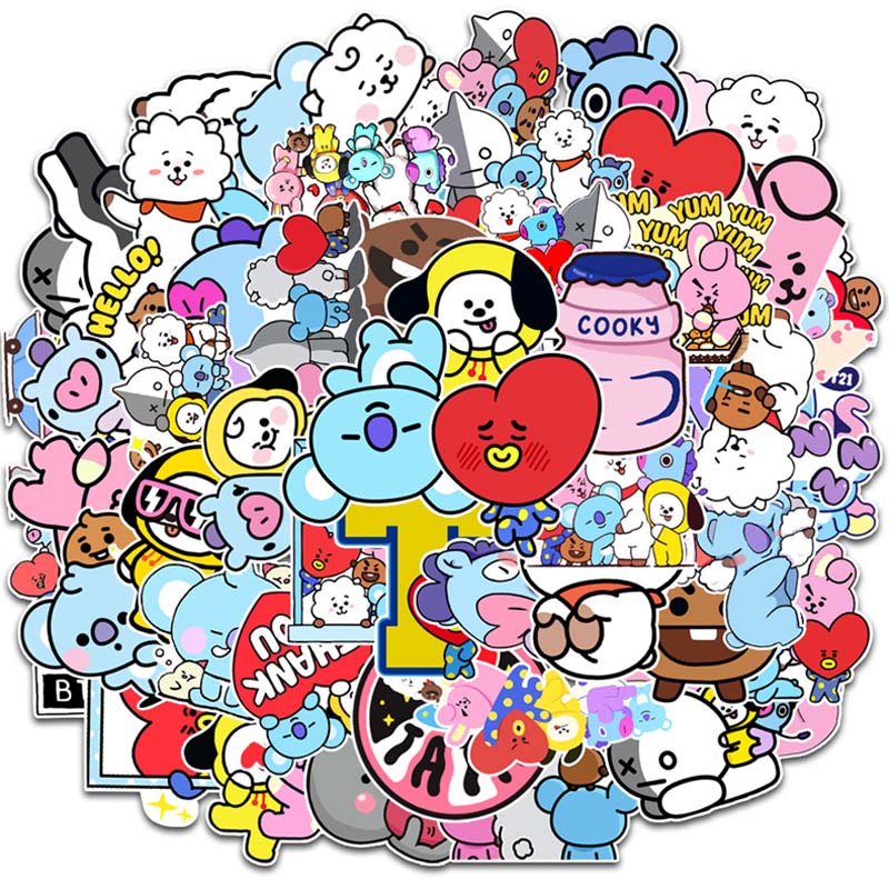 Update Cute Skateboard Sticker Cartoon Animal Graffiti Stickers Auto Phone Suitcase Car Refrigerator Helmet Lage Waterproof Decals