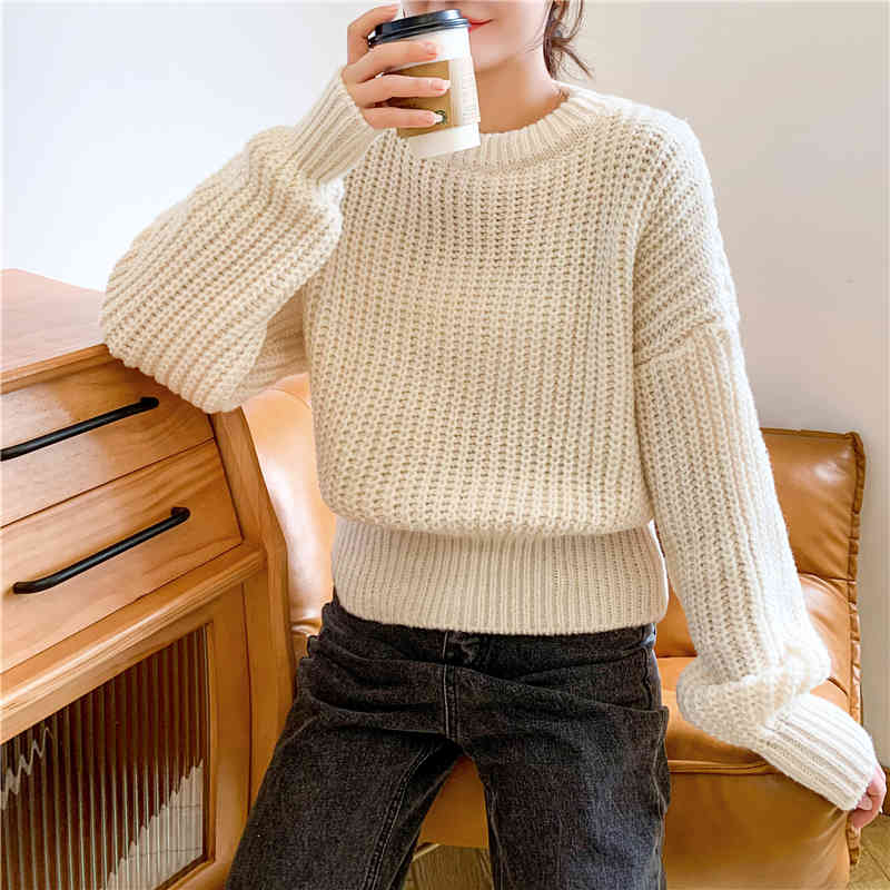 women's sweaters colorfaith autumn winter minimalist elegant korean oversize vintage knitted ladies jumpers sw1132jx bpd9, White;black 
women's sweaters colorfaith autumn winter minimalist elegant korean oversize vintage knitted ladies jumpers sw1132jx bpd9, White;black