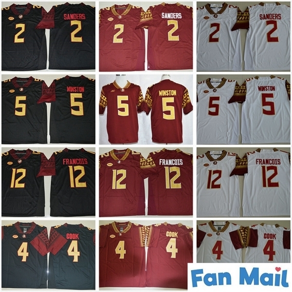 Florida State Seminoles College 2 Deion Sanders 4 Dalvin Cook 5 Jameis Winston 12 Deondre Francois Red White Black NCAA FSU Football Jersey, Gold
Florida State Seminoles College 2 Deion Sanders 4 Dalvin Cook 5 Jameis Winston 12 Deondre Francois Red White Black NCAA FSU Football Jersey, Gold
